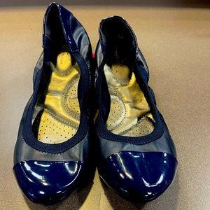Navy Blue Dexter Ballet Flex Shoes size 9